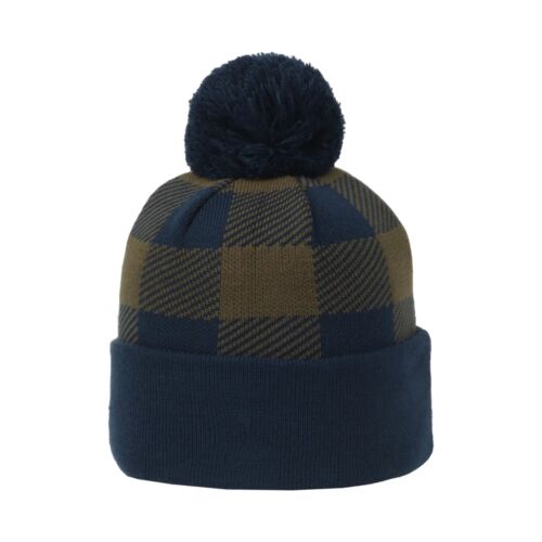 Plaid Watch Cap with Pom Thumbnail