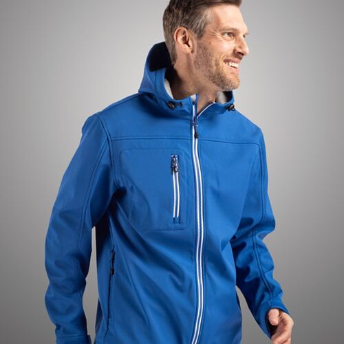 Clique Telemark Eco Stretch Softshell Full Zip Mens Hooded Jacket Thumbnail