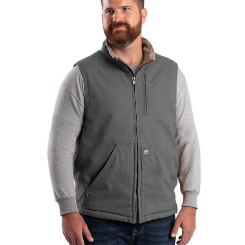 Men's Heartland Sherpa-Lined Washed Duck Vest Thumbnail