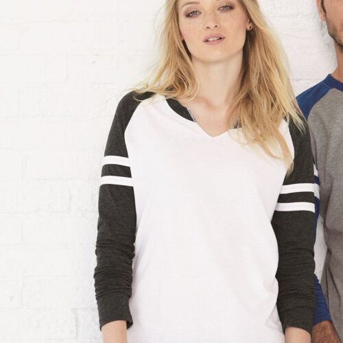 Women's Fine Jersey Mash Up Long Sleeve T-Shirt Thumbnail