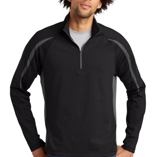 Sport-Tek® Sport-Wick® Stretch 1/4-Zip Colorblock Pullover Thumbnail