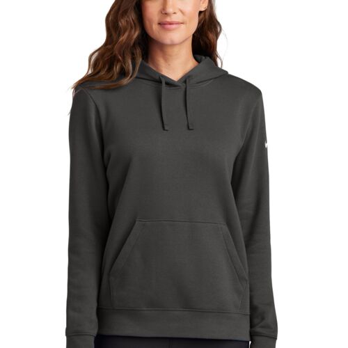 Nike Women's Club Fleece Sleeve Swoosh Pullover Hoodie (SHOPCSM) Thumbnail