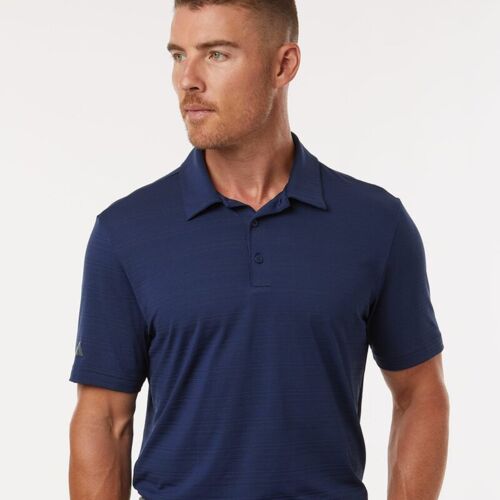 Adidas Men's Textured Stripe Polo Thumbnail