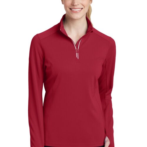 Sport-Tek® Women's Sport-Wick® Textured 1/4-Zip Pullover (Jaqua) Thumbnail