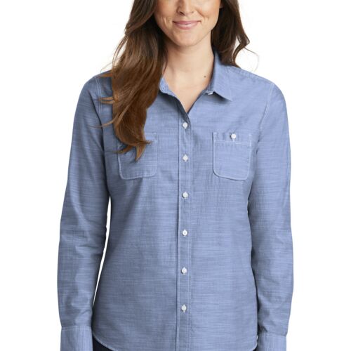 Port Authority® Women's Slub Chambray Shirt Thumbnail