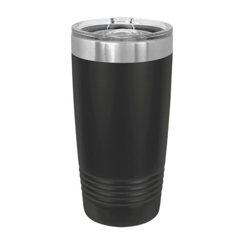Polar Camel 20 oz. Black Ringneck Insulated Tumbler with Slider Lid  Thumbnail
