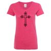 Women’s Glitter V-Neck T-Shirt Thumbnail