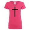 Women’s Glitter V-Neck T-Shirt Thumbnail