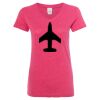 Women’s Glitter V-Neck T-Shirt Thumbnail