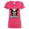 Women’s Glitter V-Neck T-Shirt Thumbnail