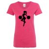 Women’s Glitter V-Neck T-Shirt Thumbnail