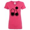 Women’s Glitter V-Neck T-Shirt Thumbnail